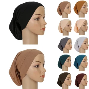 Cotton Modal Inner Hijab Undercap Muslim Turban Islam Underscarf Hijab Bonnet Soft Stretch HIjabs Tube Cap Turbante Mujer Hat