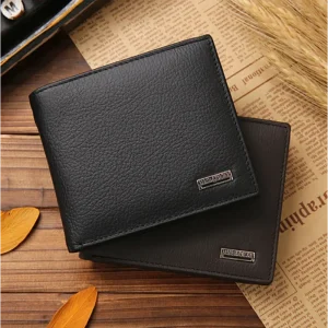 Genuine Leather Men Wallets Premium Real Cowhide Wallets for Man High Quality Business Wallet Short Purses Portefeuille Homme